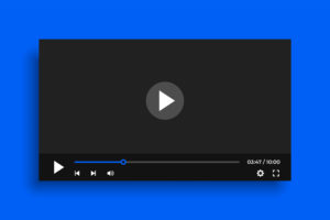 clean video player template with simple buttons